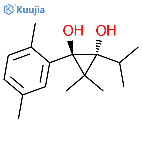 1,2-Cyclopropanediol, 1-(2,5-dimethylphenyl)-3,3-dimethyl-2-(1-methylethyl)-, trans- (9CI) structure