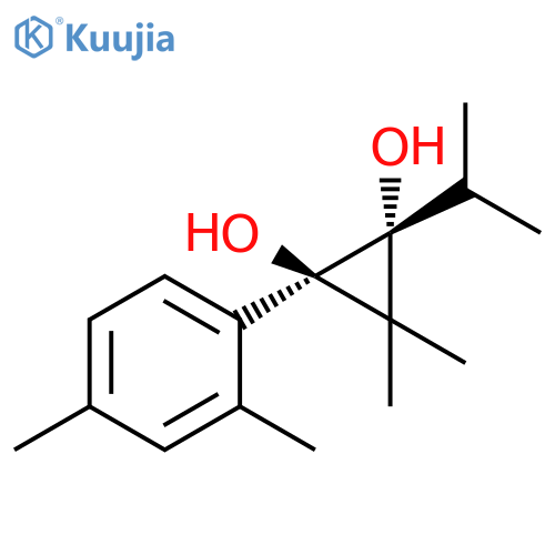 1,2-Cyclopropanediol, 1-(2,4-dimethylphenyl)-3,3-dimethyl-2-(1-methylethyl)-, trans- (9CI) structure