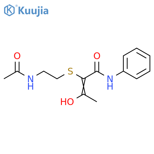 2-Butenamide, 2-[[2-(acetylamino)ethyl]thio]-3-hydroxy-N-phenyl- structure