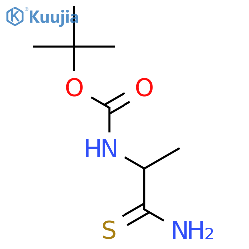 tert-butyl N-(1S)-1-carbamothioylethylcarbamate structure