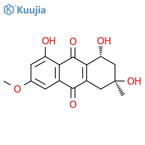 (1R,3S)-1,3,8-trihydroxy-6-methoxy-3-methyl-2,4-dihydro-1H-anthracene-9,10-dione structure