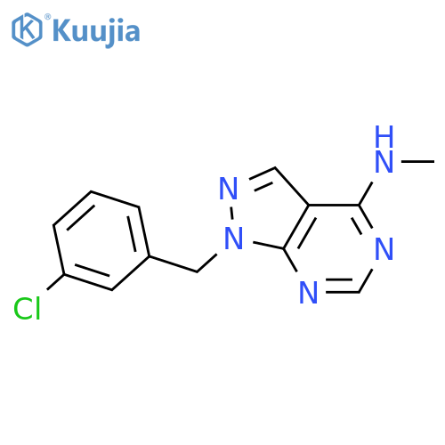1-(3-chlorophenyl)methyl-N-methyl-1H-pyrazolo3,4-dpyrimidin-4-amine structure