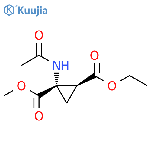 1,2-Cyclopropanedicarboxylic acid, 1-(acetylamino)-, 2-ethyl 1-methylester, cis- structure