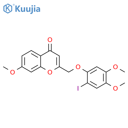 4H-1-Benzopyran-4-one,2-[(2-iodo-4,5-dimethoxyphenoxy)methyl]-7-methoxy- structure