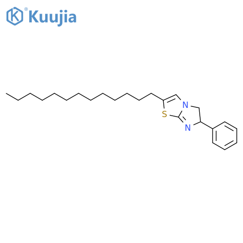 Imidazo[2,1-b]thiazole, 5,6-dihydro-6-phenyl-2-tridecyl-, (±)- structure