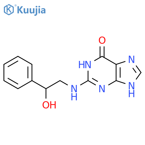 6H-Purin-6-one, 1,7-dihydro-2-[(2-hydroxy-2-phenylethyl)amino]- structure