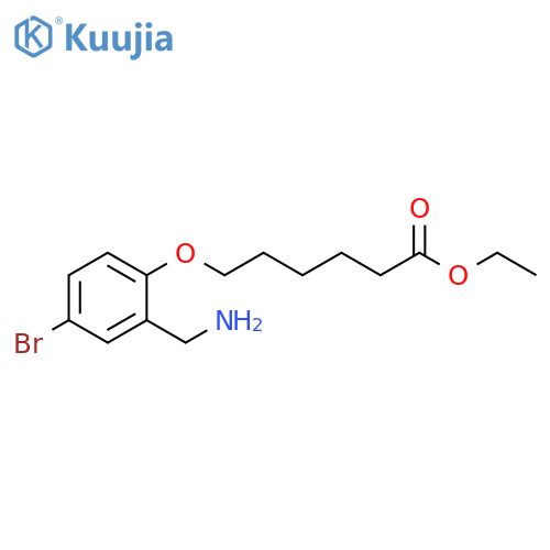 Ethyl 6-(2-(aminomethyl)-4-bromophenoxy)hexanoate structure
