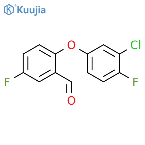2-(3-chloro-4-fluorophenoxy)-5-fluorobenzaldehyde structure