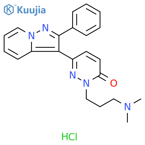 3(2H)-Pyridazinone, 2-[3-(dimethylamino)propyl]-6-(2-phenylpyrazolo[1,5-a]pyridin-3-yl)-, hydrochloride (1:1) structure