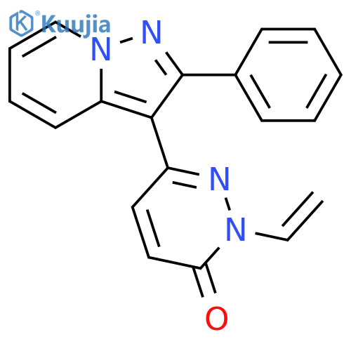 3(2H)-Pyridazinone, 2-ethenyl-6-(2-phenylpyrazolo[1,5-a]pyridin-3-yl)- structure