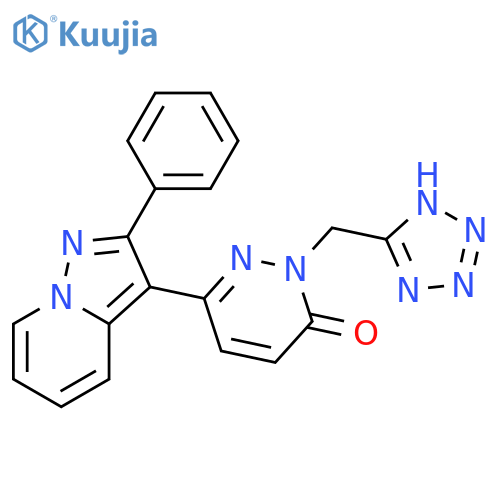 3(2H)-Pyridazinone,6-(2-phenylpyrazolo[1,5-a]pyridin-3-yl)-2-(1H-tetrazol-5-ylmethyl)- structure