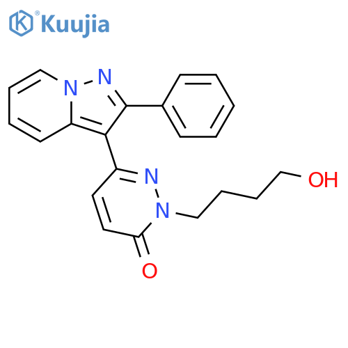 3(2H)-Pyridazinone,2-(4-hydroxybutyl)-6-(2-phenylpyrazolo[1,5-a]pyridin-3-yl)- structure