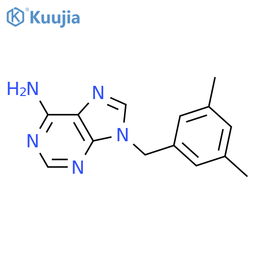 9-(3,5-dimethylphenyl)methyl-9H-purin-6-amine structure