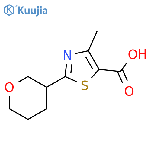 4-methyl-2-(oxan-3-yl)-1,3-thiazole-5-carboxylic acid structure