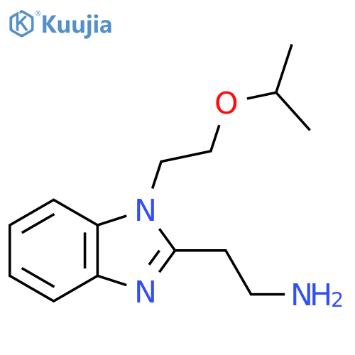 2-{1-2-(propan-2-yloxy)ethyl-1H-1,3-benzodiazol-2-yl}ethan-1-amine structure
