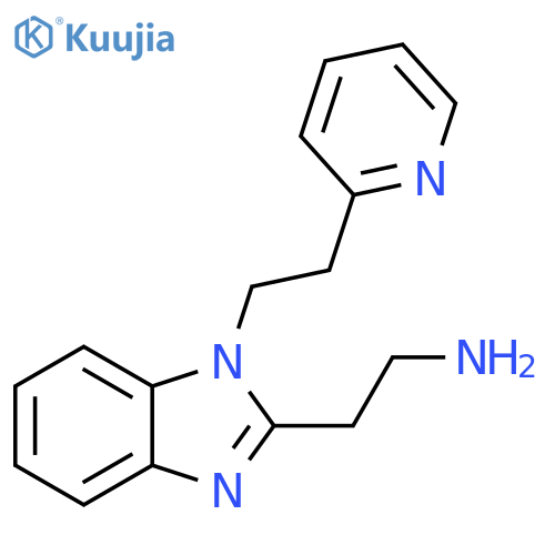 2-{1-2-(pyridin-2-yl)ethyl-1H-1,3-benzodiazol-2-yl}ethan-1-amine structure