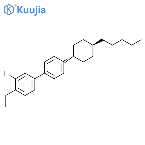 1,1'-Biphenyl, 4-ethyl-3-fluoro-4'-(trans-4-pentylcyclohexyl)- structure