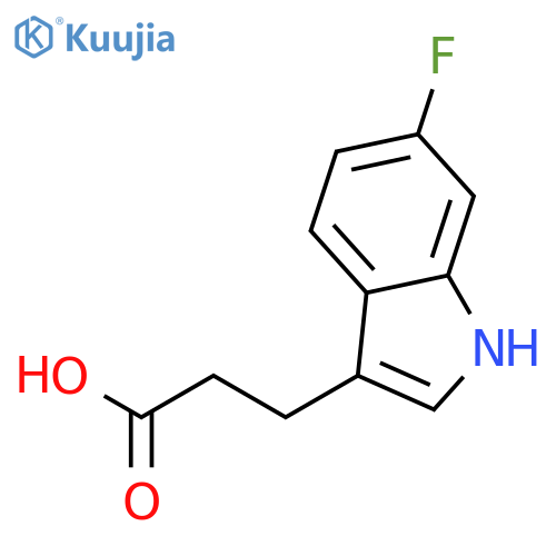 1H-Indole-3-propanoic acid, 6-fluoro- structure