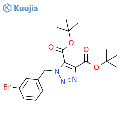 1H-1,2,3-Triazole-4,5-dicarboxylic acid, 1-[(3-bromophenyl)methyl]-, 4,5-bis(1,1-dimethylethyl) ester structure
