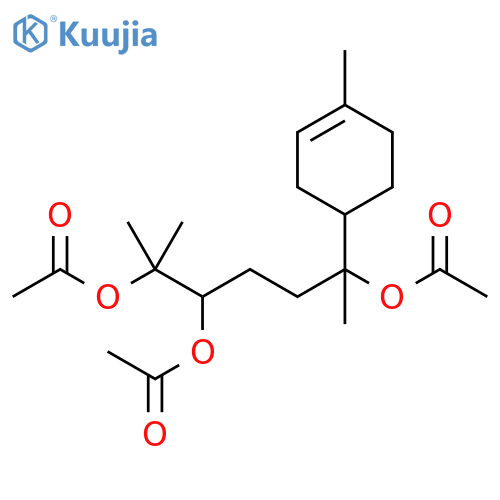 2,3,6-Heptanetriol, 2-methyl-6-(4-methyl-3-cyclohexen-1-yl)-, triacetate structure
