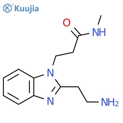 3-2-(2-aminoethyl)-1H-1,3-benzodiazol-1-yl-N-methylpropanamide structure