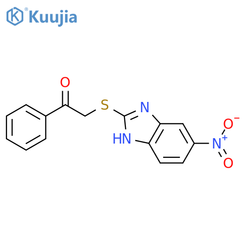 2-[(5-nitro-1H-1,3-benzodiazol-2-yl)sulfanyl]-1-phenylethan-1-one structure