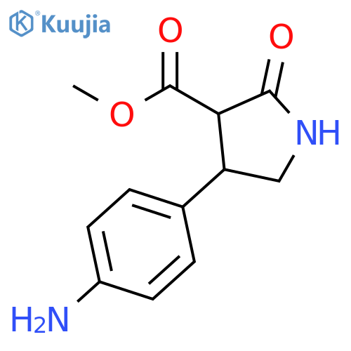 3-Pyrrolidinecarboxylic acid, 4-(4-aminophenyl)-2-oxo-, methyl ester structure