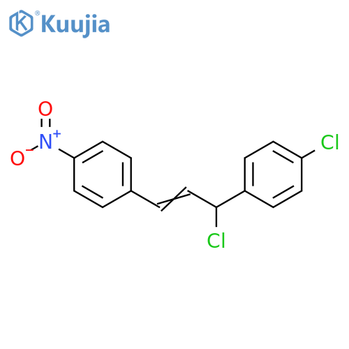 Benzene, 1-chloro-4-[1-chloro-3-(4-nitrophenyl)-2-propenyl]- structure