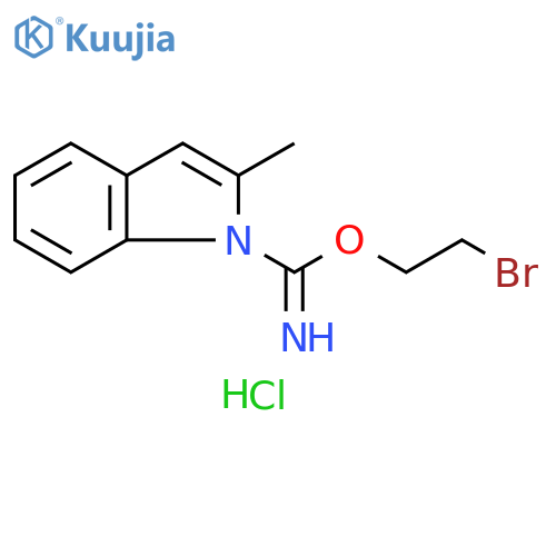 1H-Indole-1-carboximidic acid, 2-methyl-, 2-bromoethyl ester, hydrochloride (1:1) structure
