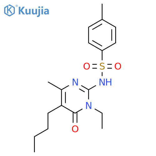 Benzenesulfonamide,N-(5-butyl-1-ethyl-1,6-dihydro-4-methyl-6-oxo-2-pyrimidinyl)-4-methyl- structure