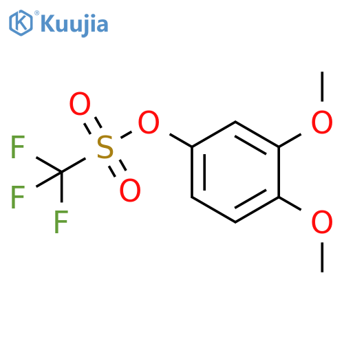 Methanesulfonic acid, trifluoro-, 3,4-dimethoxyphenyl ester structure