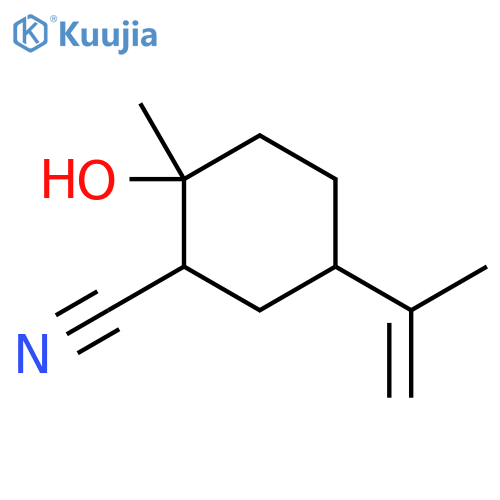 Cyclohexanecarbonitrile, 2-hydroxy-2-methyl-5-(1-methylethenyl)- structure