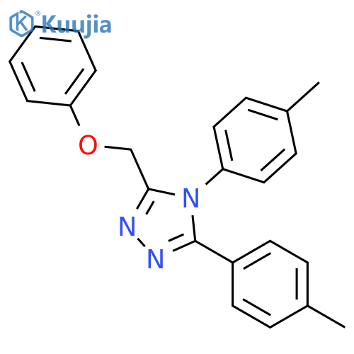4H-1,2,4-Triazole,3,4-bis(4-methylphenyl)-5-(phenoxymethyl)- structure
