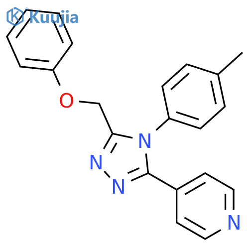 Pyridine,4-[4-(4-methylphenyl)-5-(phenoxymethyl)-4H-1,2,4-triazol-3-yl]- structure