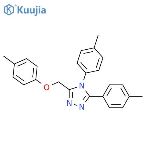 4H-1,2,4-Triazole,3-[(4-methylphenoxy)methyl]-4,5-bis(4-methylphenyl)- structure