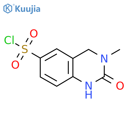 3-methyl-2-oxo-1,2,3,4-tetrahydroquinazoline-6-sulfonyl chloride structure