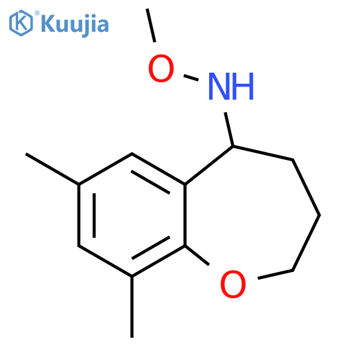 N-methoxy-7,9-dimethyl-2,3,4,5-tetrahydro-1-benzoxepin-5-amine structure