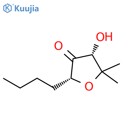 3(2H)-Furanone, 2-butyldihydro-4-hydroxy-5,5-dimethyl-, cis- structure
