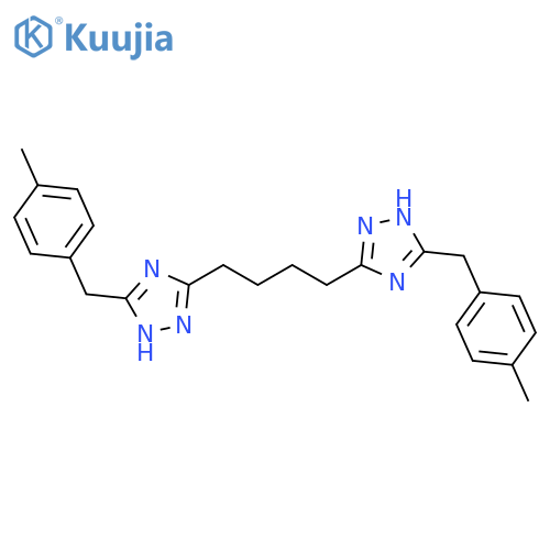 1H-1,2,4-Triazole, 3,3'-(1,4-butanediyl)bis[5-[(4-methylphenyl)methyl]- structure