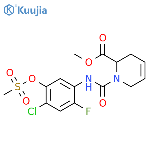 2-Pyridinecarboxylic acid, 1-[[[4-chloro-2-fluoro-5-[(methylsulfonyl)oxy]phenyl]amino]carbonyl]-1,2,3,6-tetrahydro-, methyl ester structure