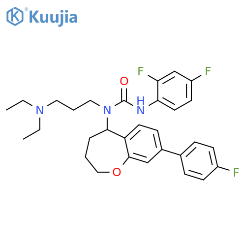 Urea,N-[3-(diethylamino)propyl]-N'-(2,4-difluorophenyl)-N-[8-(4-fluorophenyl)-2,3,4,5-tetrahydro-1-benzoxepin-5-yl]- structure