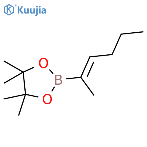 1,3,2-Dioxaborolane, 4,4,5,5-tetramethyl-2-[(1Z)-1-methyl-1-penten-1-yl]- structure