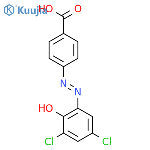 Benzoic acid, 4-[(3,5-dichloro-2-hydroxyphenyl)azo]- structure
