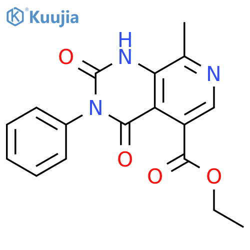 Pyrido[3,4-d]pyrimidine-5-carboxylic acid, 1,2,3,4-tetrahydro-8-methyl-2,4-dioxo-3-phenyl-, ethyl ester structure