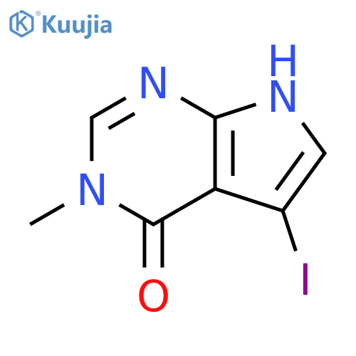4H-Pyrrolo[2,3-d]pyrimidin-4-one, 3,7-dihydro-5-iodo-3-methyl- structure