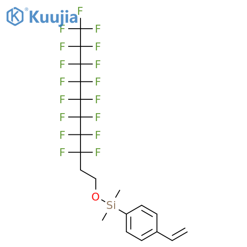 Silane,(4-ethenylphenyl)[(3,3,4,4,5,5,6,6,7,7,8,8,9,9,10,10,10-heptadecafluorodecyl)oxy]dimethyl- structure