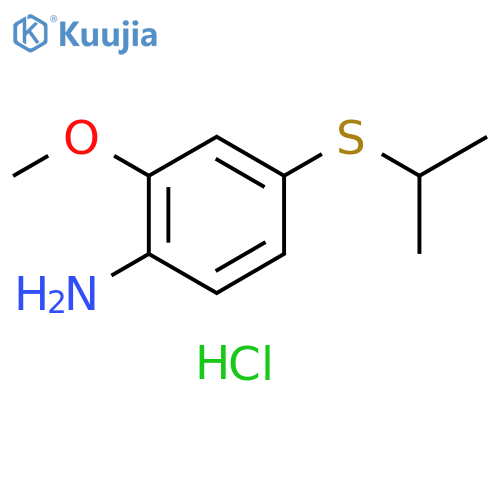 Benzenamine, 2-methoxy-4-[(1-methylethyl)thio]-, hydrochloride structure
