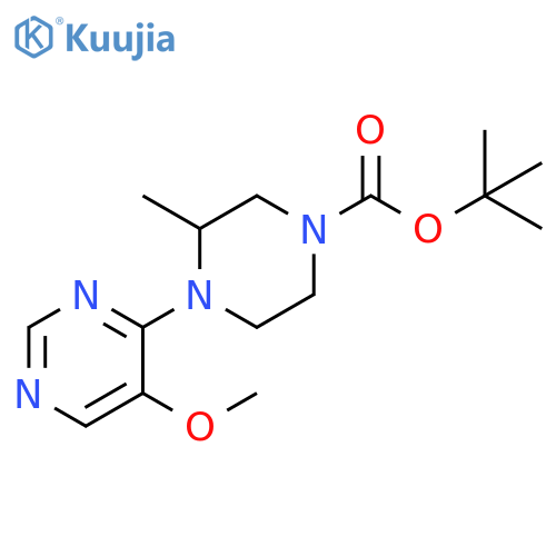 1-Piperazinecarboxylic acid, 4-(5-methoxy-4-pyrimidinyl)-3-methyl-, 1,1-dimethylethyl ester structure