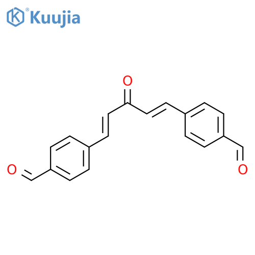 Benzaldehyde, 4,4'-(3-oxo-1,4-pentadiene-1,5-diyl)bis- structure