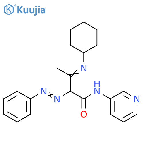 Butanamide, 3-(cyclohexylimino)-2-(phenylazo)-N-3-pyridinyl- structure